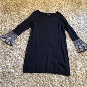 Banana Republic black dress with fun sleeves